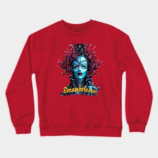 Roses portrait of an icy queen by Rocambolesco Crewneck Sweatshirt